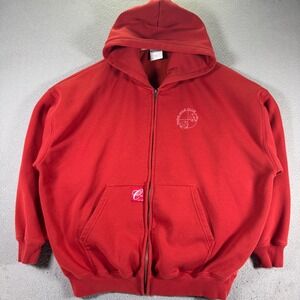 Carre Shoot Out Hoodie Fleece Sweatshirt Adult Large Red Heavy Weight Streetwear